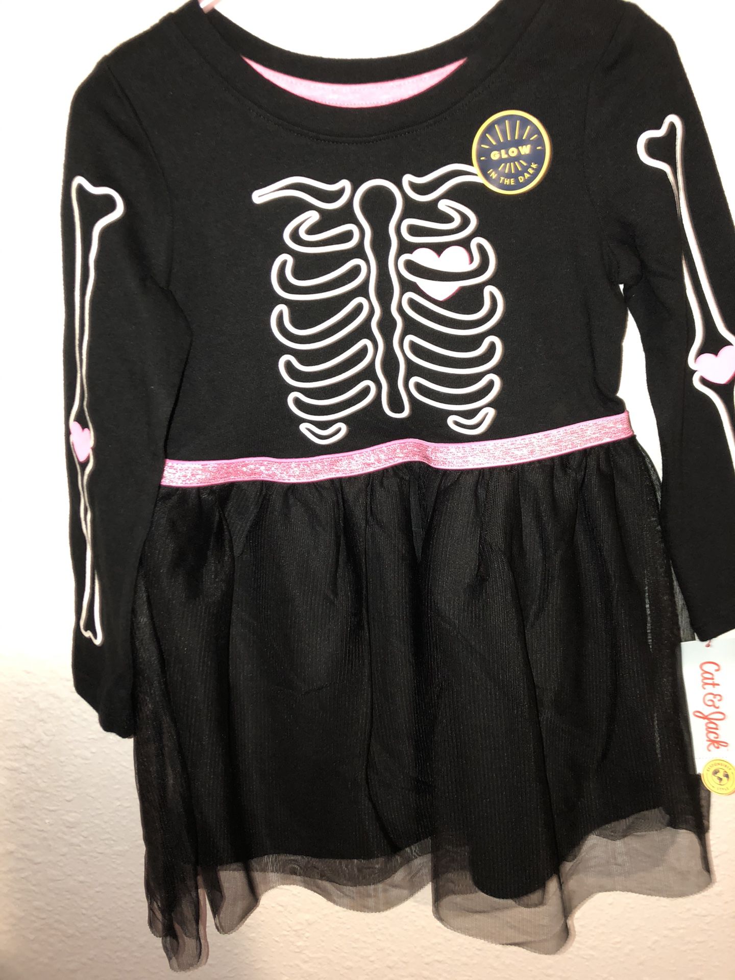 Cat & Jack girls Skeleton dress 3t