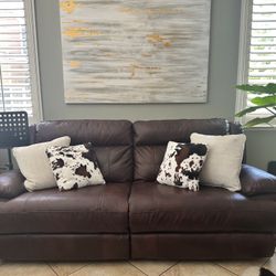 Electric Recliner Leather Sofa 