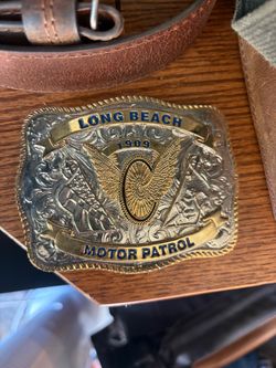 Long Beach Motor Patrol Belt Buckle
