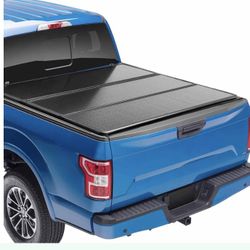 ILONPA 5.8 Ft(69.3'') Hard Folding Truck Bed Pickup Tonneau Cover For 2007-2025 Chevrolet Silverado 1500, GMC Sierra 1500 Fiberglass And Waterproof Fl