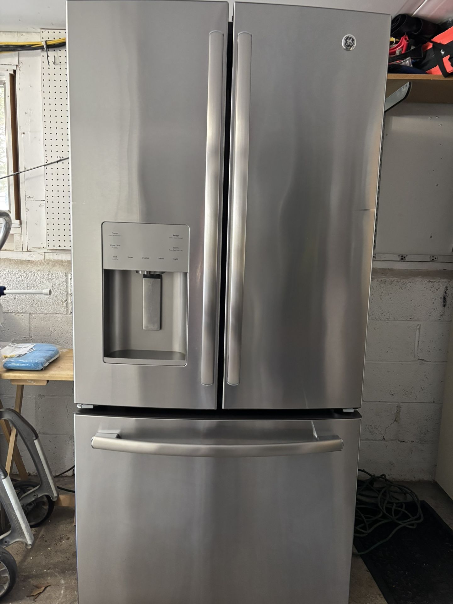 GE Stainless Refrigerator With French Doors