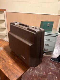 Vintage Smith-Corona Hard-Shell Attache Case Brown