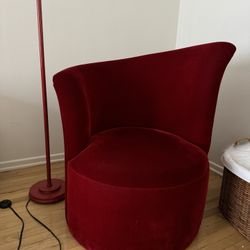 Accent Red Velvet Chair