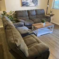 Electric Recliner Sofa Set