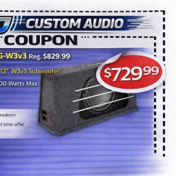 JL Audio HO112RG-W3v3 12" Subwoofer 1000 Watts Ported Wedge Box W3v3 System 🚨 Payment Options Available 🚨 No Credit Needed 🚨 