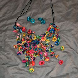 Mexican Style Necklace And Earrings