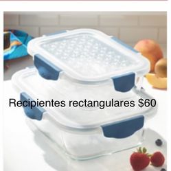 Recipientes Cuadrados Y Redondo 