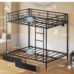 Heavy Duty FULL OVER FULL Bunk Bed