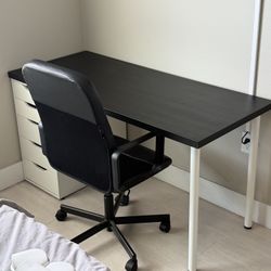 IKEA Desk + Office Chair – Like New 