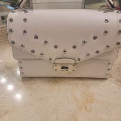 Michael Kors White Studded Purse