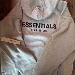 Essentials Fear Of God hoodie Size Medium color Dark Oatmeal