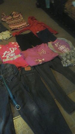 Girls name brand clothing from levis,old Navy cute hooded 20 a lot