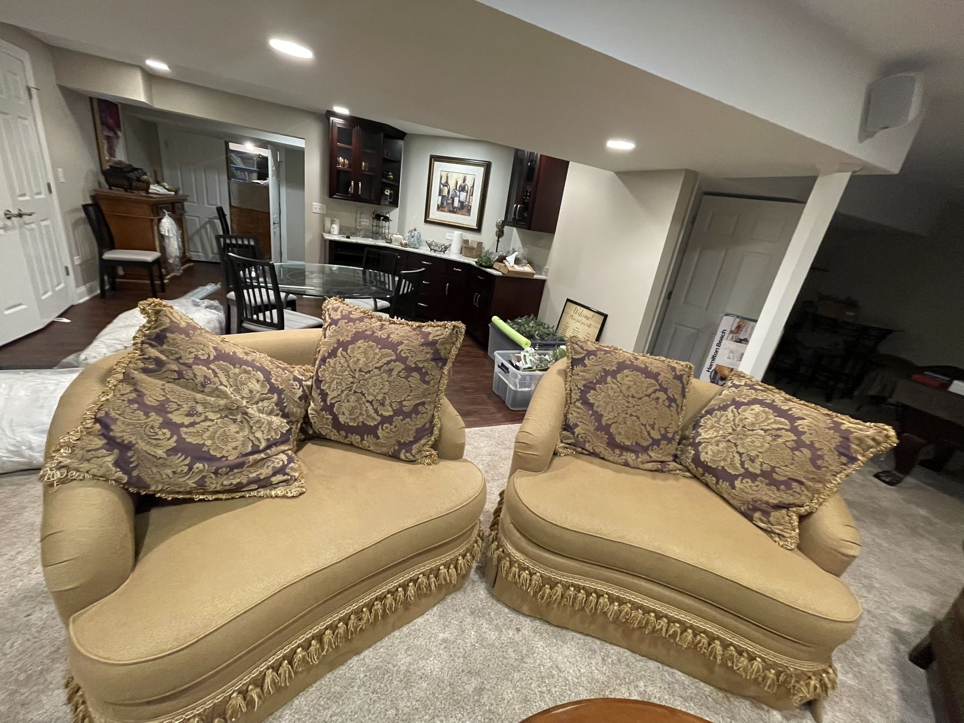 Love Seats And Ottoman