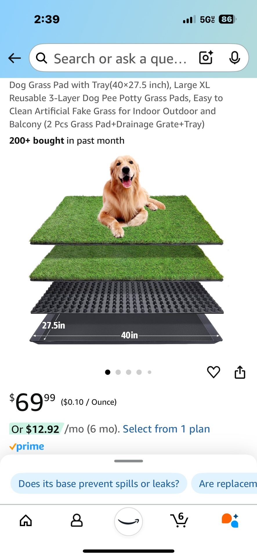 Dog Grass Pad