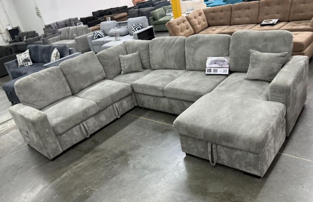 New Sleeper Sectional Sofa Couch! Includes Free Delivery 🚚!