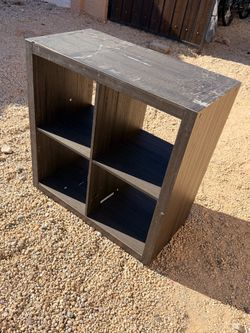Brown Four Shelf Cube Cubby Storage (LxWxH: 15” x 30” x 30”)