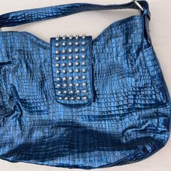White House Black Market Royal Blue Handbag Purse