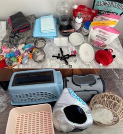 OBO Pet: crate, carrier, bowls, bed,