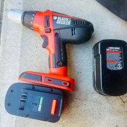 Black and decker drill with 2 batteries