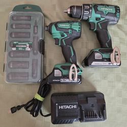 METABO HPT  18V  1/4 IMPACT DRIVER AND HITACHI DRILL