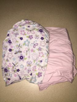 2 Baby Girl Fitted Crib Sheets