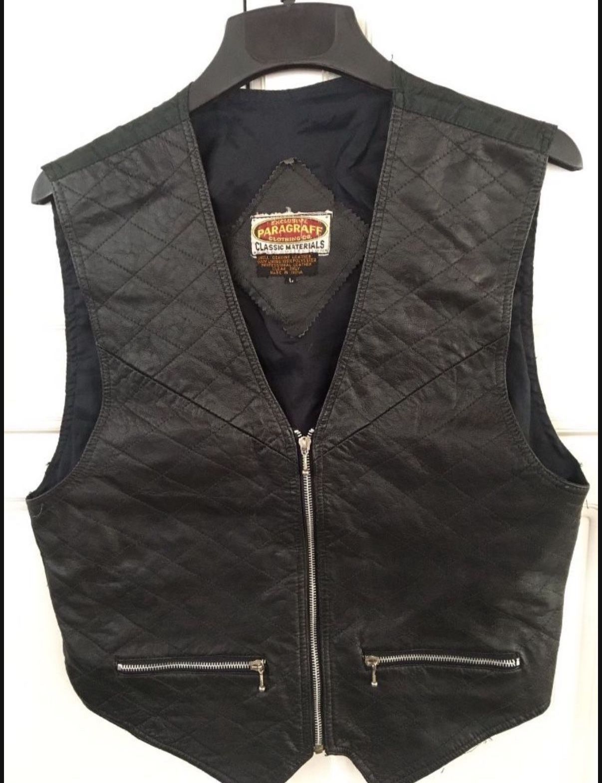Men’s Paragraff Leather Vest Size L