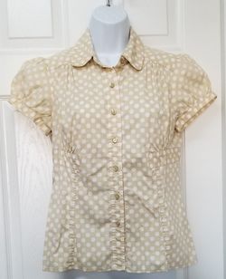 Beige Polka Dot Top 