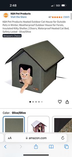 Heated cat house