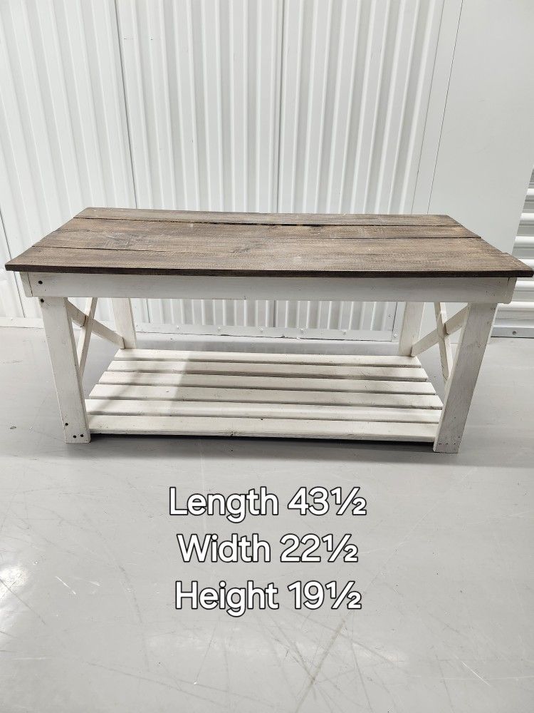 Farmhouse Rustic Coffee Table 