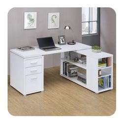L-Shape Office Desk / Reversible Desk/ Computer Desk/ Gray Desk