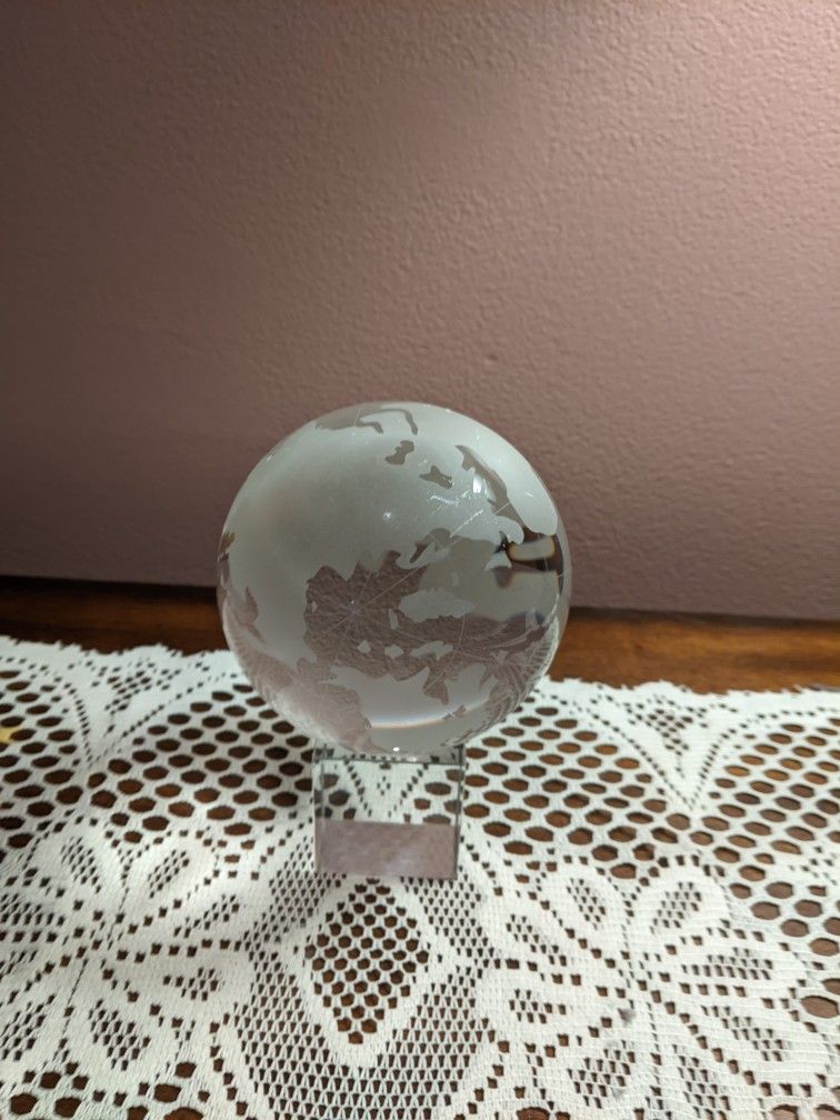 Crystal Globe Paperweight
