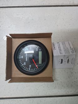 85mm Universal Auto Marine Tachometer Gauge 0-3000RPM with Adjustable Hour Meter and RPM