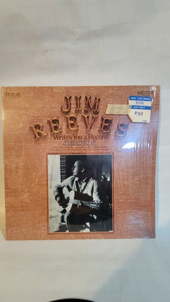 Jim Reeves Writes You A Record LSP-4475 Vinyl RCA Victor Records 1971 Excellent Vintage Condition Plays Perfect Still Has Shrink Wrap The product is a