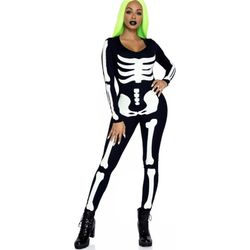 Leg Avenue Women's Glow in The Dark Skeleton Bodysuit
