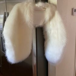White Faux Fur Shawl - Ideal For Wedding Dresses