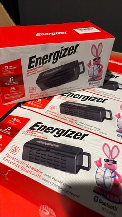 Black Energizer Bluetooth Speaker with Power Bank