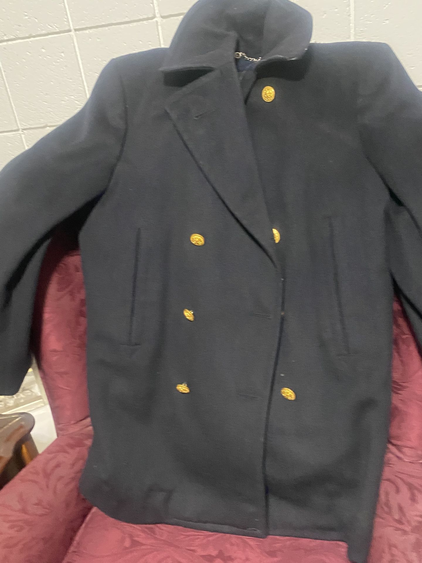 Real Navy Women's Or Men's Pee Coat