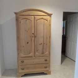 Knotty Pine Large Armoire