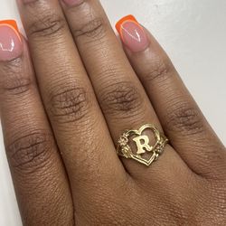 14K Gold ring “R”