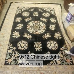 Large Older Tight Woven Nice Chineese Rug