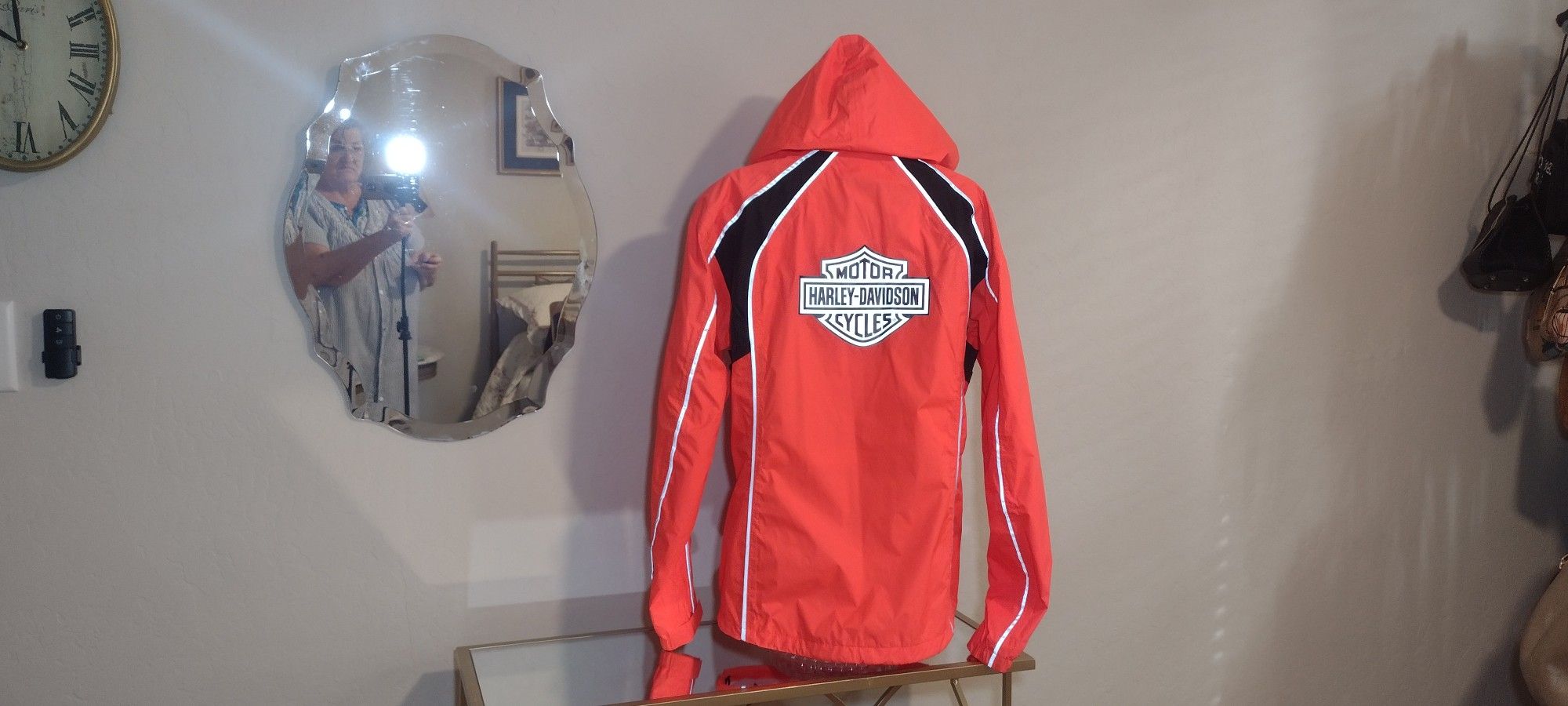 Harley Davidson Reflective Rain Jacket Medium