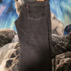 Levi's 501 Size 40W 30L Black 