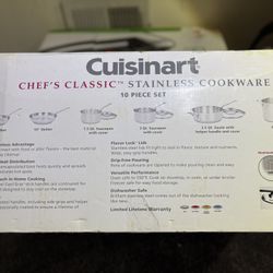 10pc Cuisinart Stainless Steel Cookware Set