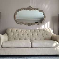 Beautiful cotton sofa (89”L-37”H)