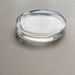 Paperweight Bookend Clear Glass 
