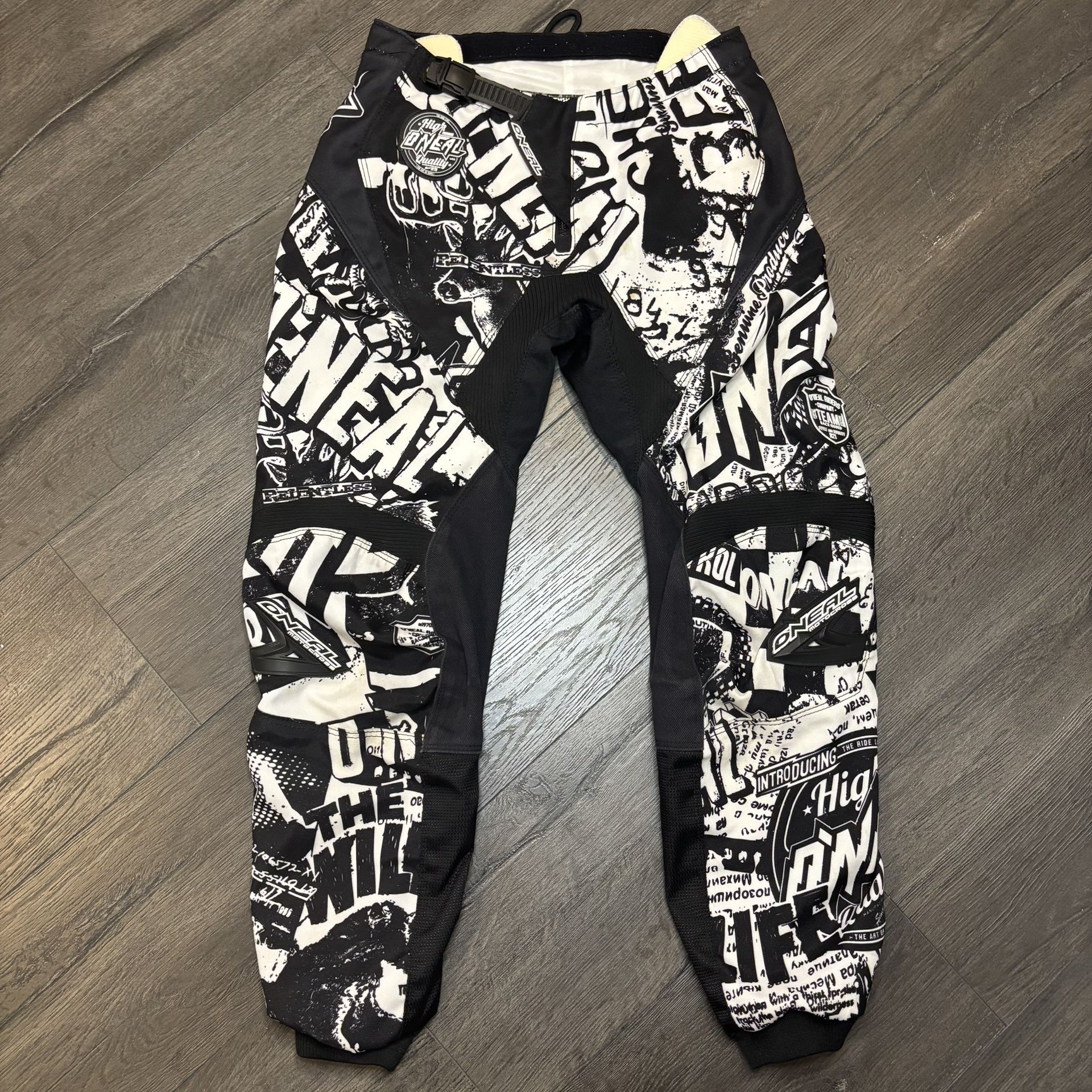 Oneal Element Pants Youth 12/14 Offroad Motocross MX Riding Gear Black White