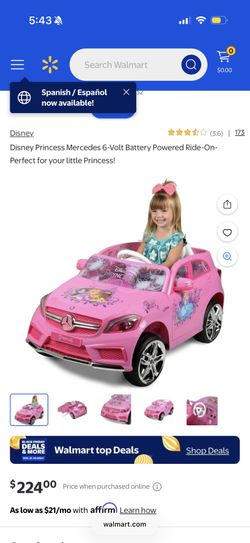 Mercedes Princess Power Ride Kids