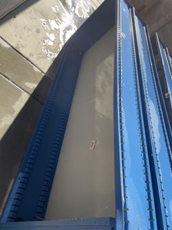 Metal shelves