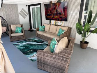 OUTDOOR PATIO FURNITURE WICKER CHAIRS