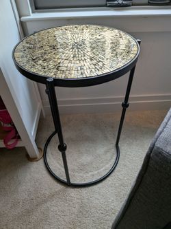 Stained glass top side table
